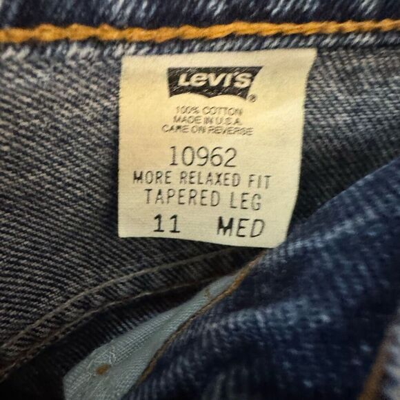 Levi’s 10962 More Relaxed Fit Tapered Leg Jeans Orange Tag Vintage 90s Size 11 - Picture 4 of 6